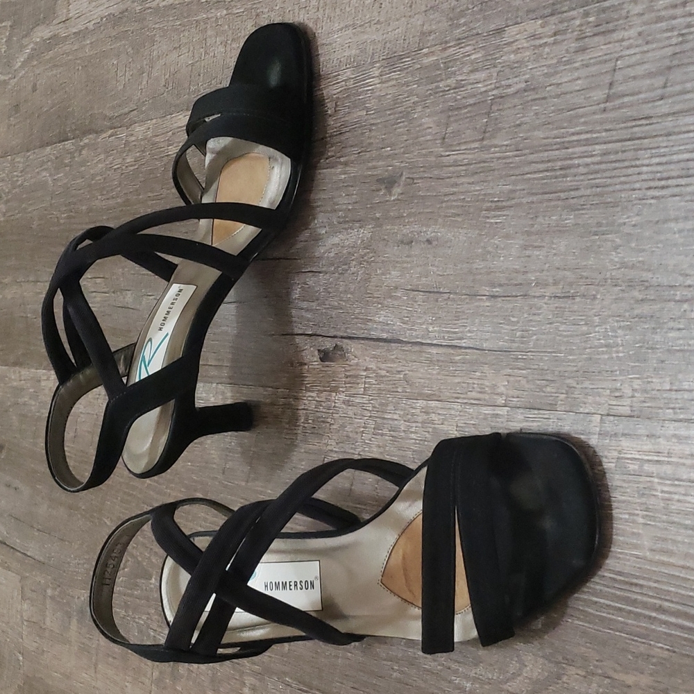 Ros Hommerson Black Stretchy Heels